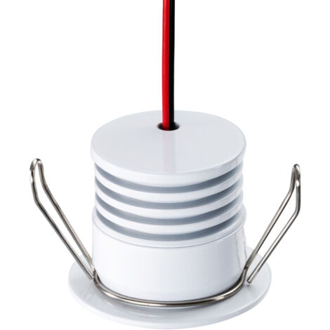 Spot LED encastrable Blanc Compact 4W DC12V équivalent 30W - Blanc du Jour 5700K 380lm perçage 27mm
