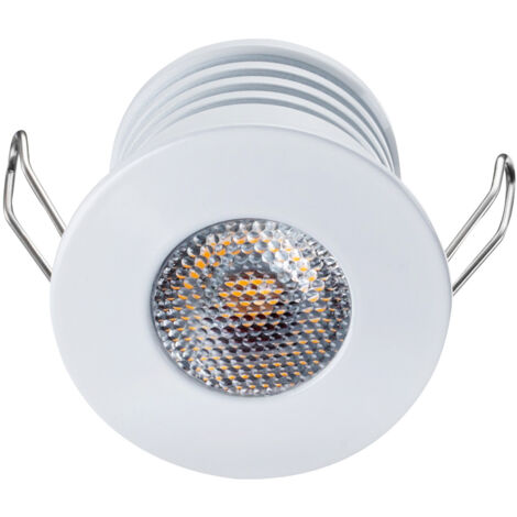 Spot LED encastrable Blanc Compact 4W DC12V équivalent 30W - Blanc du Jour 5700K 380lm perçage 27mm