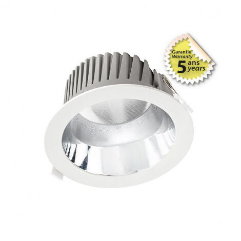 Downlight LED Blanc Ø134 15W 4000LM 4000K - Dimmable DALI - Garantie 5 ans