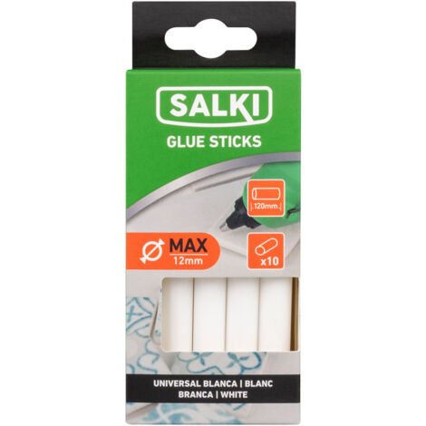 Barres de colle à usage universel Ø12x120mm blanc 20431106 Salki - Blister 10 unités