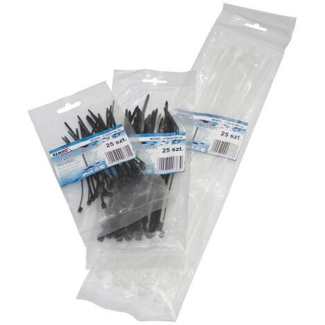 Lot De Colliers De Serrage Noirs Nylon 90mm - Résistants Aux UV, Autobloquants - Pour Câblage Automobile Et Usage Industriel