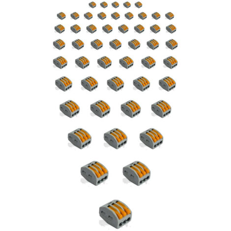 Borne de connexion électrique 3 fils type 222-413  Lot de 50