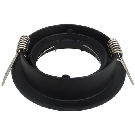 Support encastrable rond orientable Noir  Noir - Sans douille