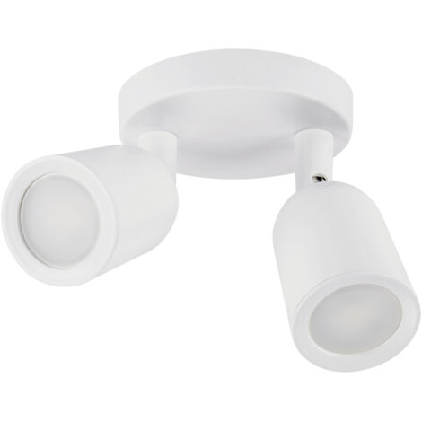 Spot mural et plafonnier blanc BOGNA GU10 2C