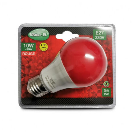 Ampoule sphérique E14 rouge 220 volts 0.5 Watt
