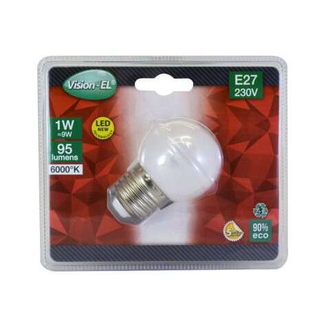 Ampoule LED E27 G45 1W 95lm Ø45mmx70mm - Blanc du Jour 6000K