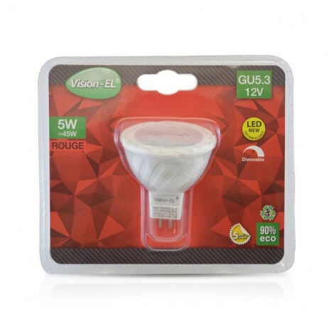 LED Dimmable GU5.3 5W lm Spot - Rouge