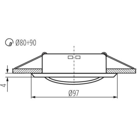 Support Spot Encastrable Rond Orientable 15° ARGUS Or