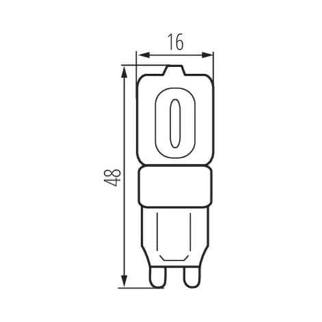 Ampoule LED SMD G9 AC220-240V 2,5W 200lm (21W) Ø16mm - Blanc Chaud 3000K