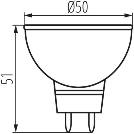 Ampoule LED MR16 - 5W - Blanc chaud 3000K - 370lm - Spot 120°
