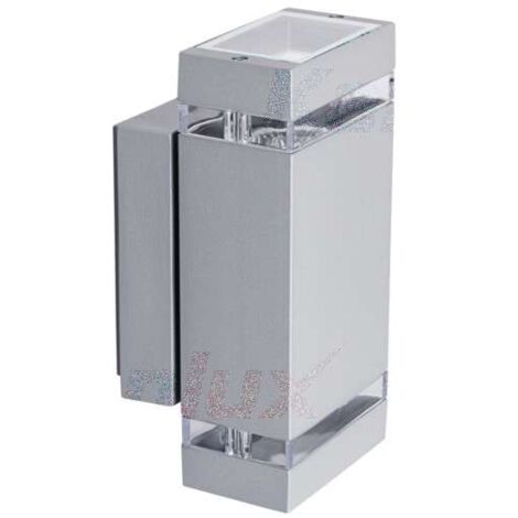 Applique mural pour 2 ampoules GU10 étanche IP44 Gris