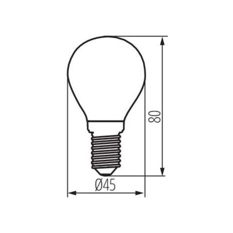 Ampoule LED E14 4,5W G45 équivalent à 40W - Blanc Chaud 2700K