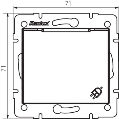 Prise avec Clapet Étanche IP44 Encastrable DOMO Graphite