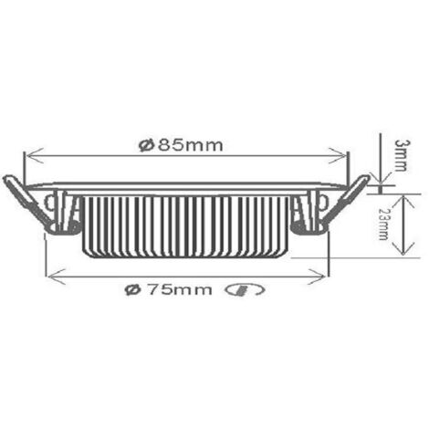 Spot Encastrable 8W LED équivalent 70W - Blanc du Jour 6000K