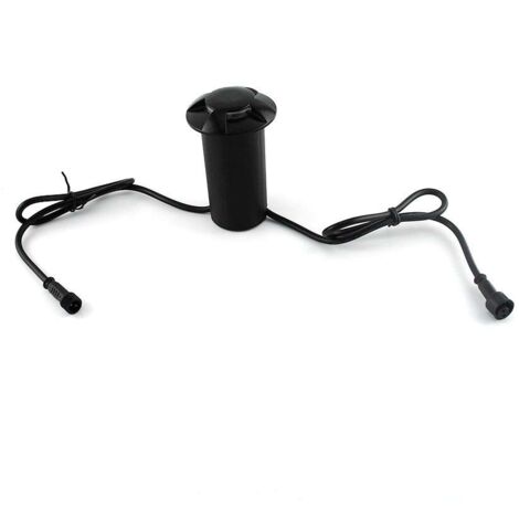Petit Spot 0,75W LED Noir Encastrable 1 Direction - Blanc Chaud 2700K