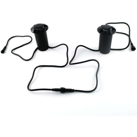 Petit Spot 0,75W LED Noir Encastrable 1 Direction - Blanc Chaud 2700K