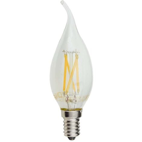 Ampoule filament led E14 flamme opaque 806lm 60W 4000K blanc