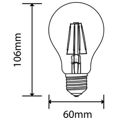 Ampoule LED E27 6W 432Lm 2000ºK Filament G150 40.000H [WO-LF