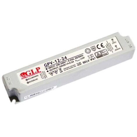 Alimentation LED DC12V 12W 1A Étanche  IP67 GLP