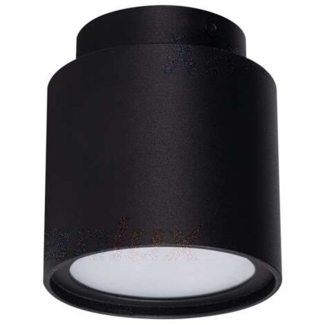 Plafonnier saillie rond pour 1 ampoule GU10 Noir