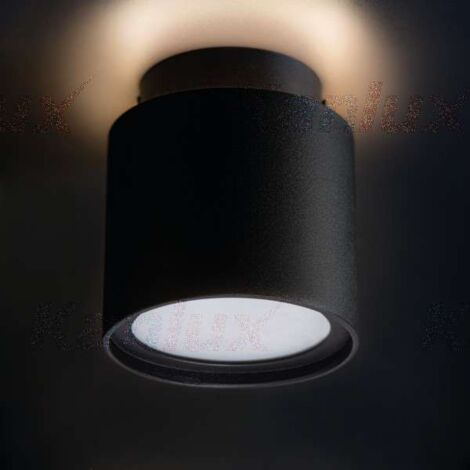 Plafonnier saillie rond pour 1 ampoule GU10 Noir