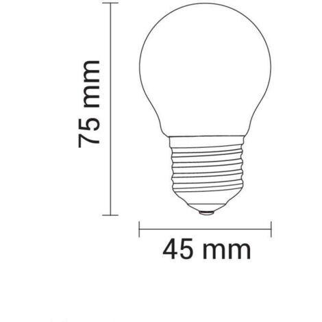 Ampoule LED E27 G45 4W équivalent à 32W - Blanc du Jour 6000K