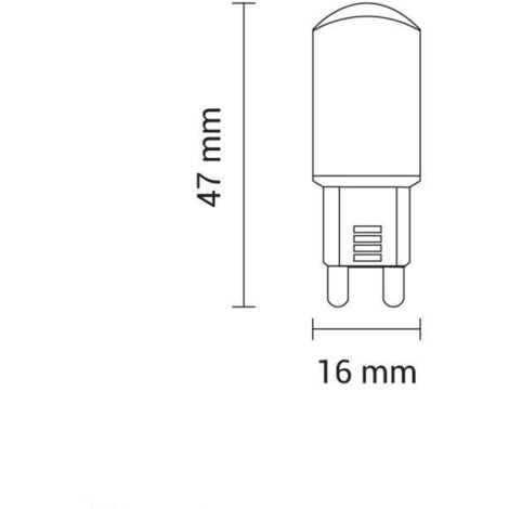Ampoule LED G9 3W équivalent à 23W - Blanc Chaud 2800K