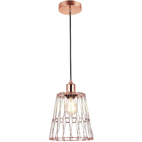 Suspension Luminaire Multiformes Rose E27 Diamètre 285mm avec Câble 1,1m réglable - Suspension d'éclairage intérieur