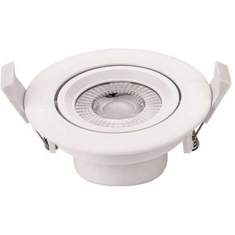 Downlight LED 5W rond ∅90mm Blanc - Blanc Chaud 2700K