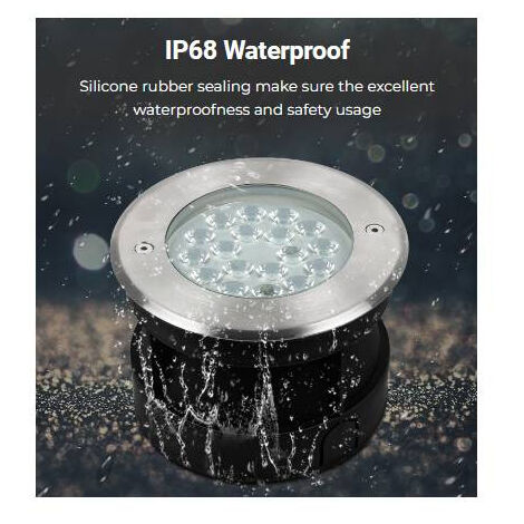 Spot LED RGB Fixation au Sol 24V 15W Submersible IP68 - Ledkia
