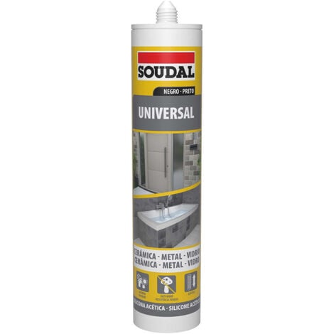 Silicone universelle noire 280ml 115926 soudal.