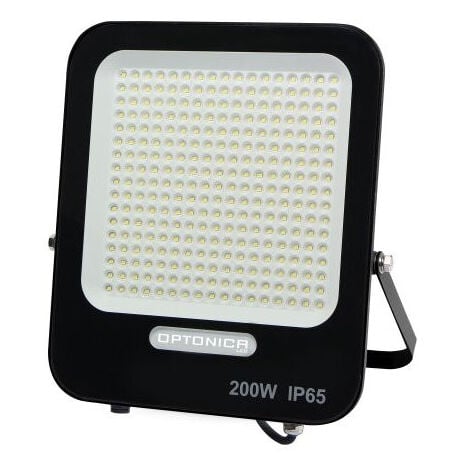 Projecteur LED 200W (eq 1200W) Noir 24000lm IP65 Blanc Naturel 4500K