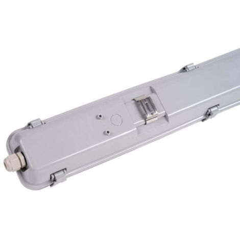 Boitier avec Double Tubes LED T8 2x18W 3200lm (2x36W) 1200mm Étanche IP65 - Blanc du Jour 6000K