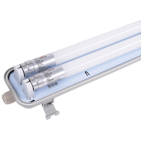 Boitier avec Double Tubes LED T8 G13 2x22W 4000lm (2x58W) 1500mm Étanche IP65 - Blanc du Jour 6000K