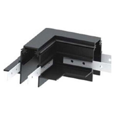 Connecteur d'Angle 90° Noir Aluminium pour Rails Semi-Encastrables Triphasés Magnétique S20