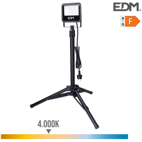 Projecteur LED de Chantier avec Trépied 30W 2370lm (240W) - Blanc Naturel 4000K
