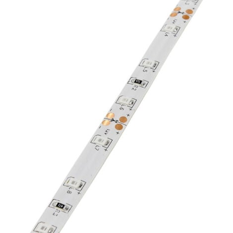 Ruban LED 20cm SMD5050 60LED/m Rouge DC12V IP65 étanche avec câble