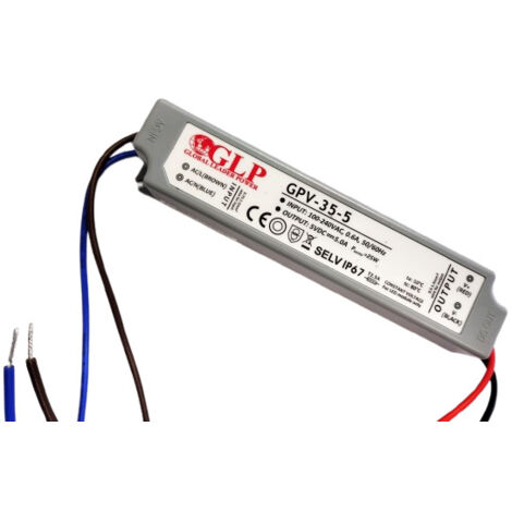 Alimentation LED DC5V 35W 5A Étanche IP67 GLP