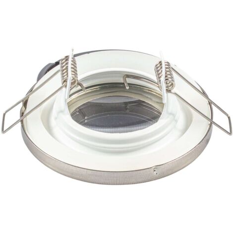Yodave Lot 6 Spots Encastrables GU10 - Cadres Aluminium Brossé Orientables Avec Douilles, Ø80mm Profondeur 60mm