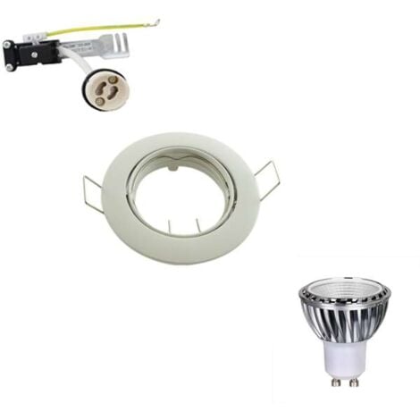 Spot LED Dimmable - Rond - Blanc - 5W - 2700K - Inclinable - IP20