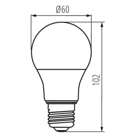 Pack de 50 Ampoules LED E27 AC220/240V 8.5W 806lm 200° IP20 Ø60mm
