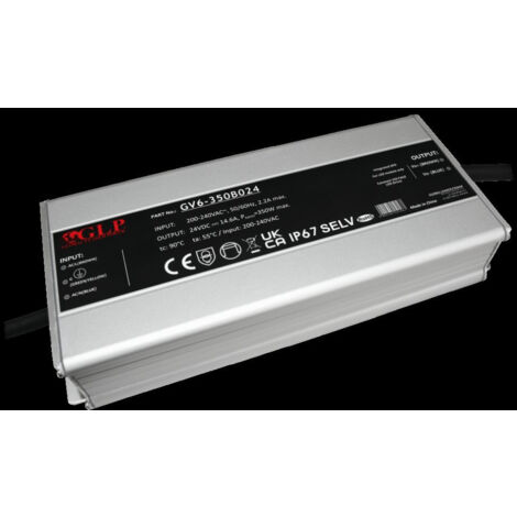 Alimentation LED DC24V 350W étanche IP67 GLP