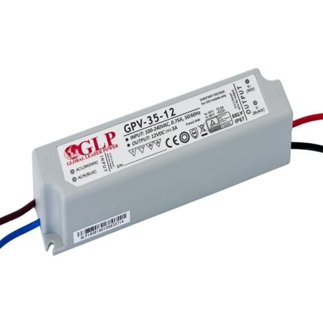 Alimentation LED DC15V 35W 2.4A Étanche IP67 GLP