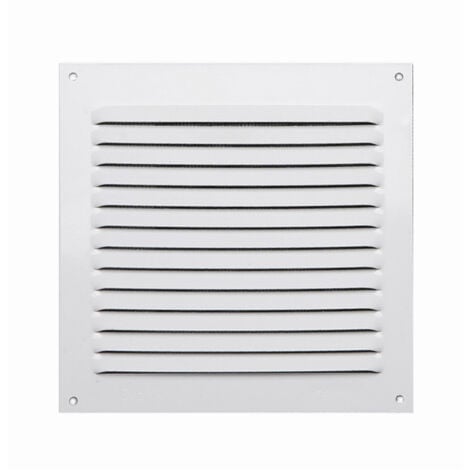 Grille sans bord aluminium 0.6 couleur blanc laqué 150x150mm