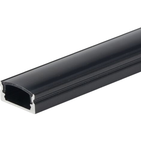 Profil rectangulaire en aluminium pour bande LED 2m noir
