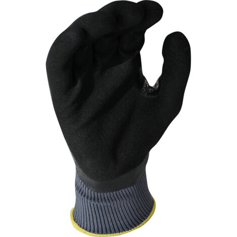 Gants de travail JUBA Polyester Nylon Nitrile Chaud Bleu