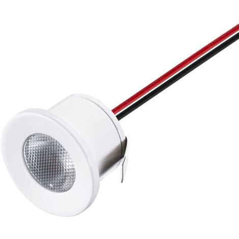 Mini Spot LED Encastrable 1W 12V - Blanc du Jour 6000K DC12V