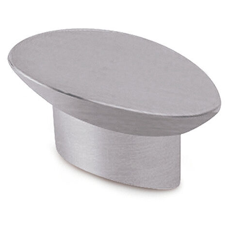 Lot 4 boutons pour meuble métal, finition chromé mat mod.743 41x19mm. rei