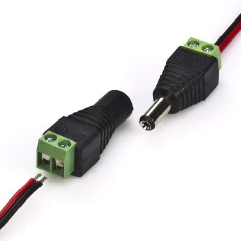 Connecteur jack mâle / femelle pour ruban LED