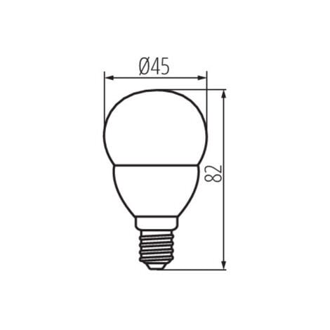 Ampoule LED 4,9W E27 G45 470lm 160° (40W) Ø45 - Blanc Chaud 3000K
